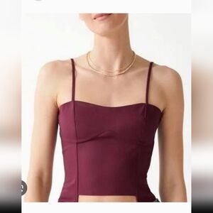 And Other Stories Beautiful Burgundy Tie Up Corset